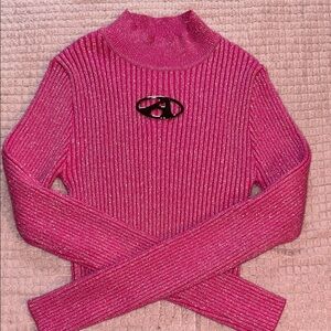 Pink Ribbed Sweater